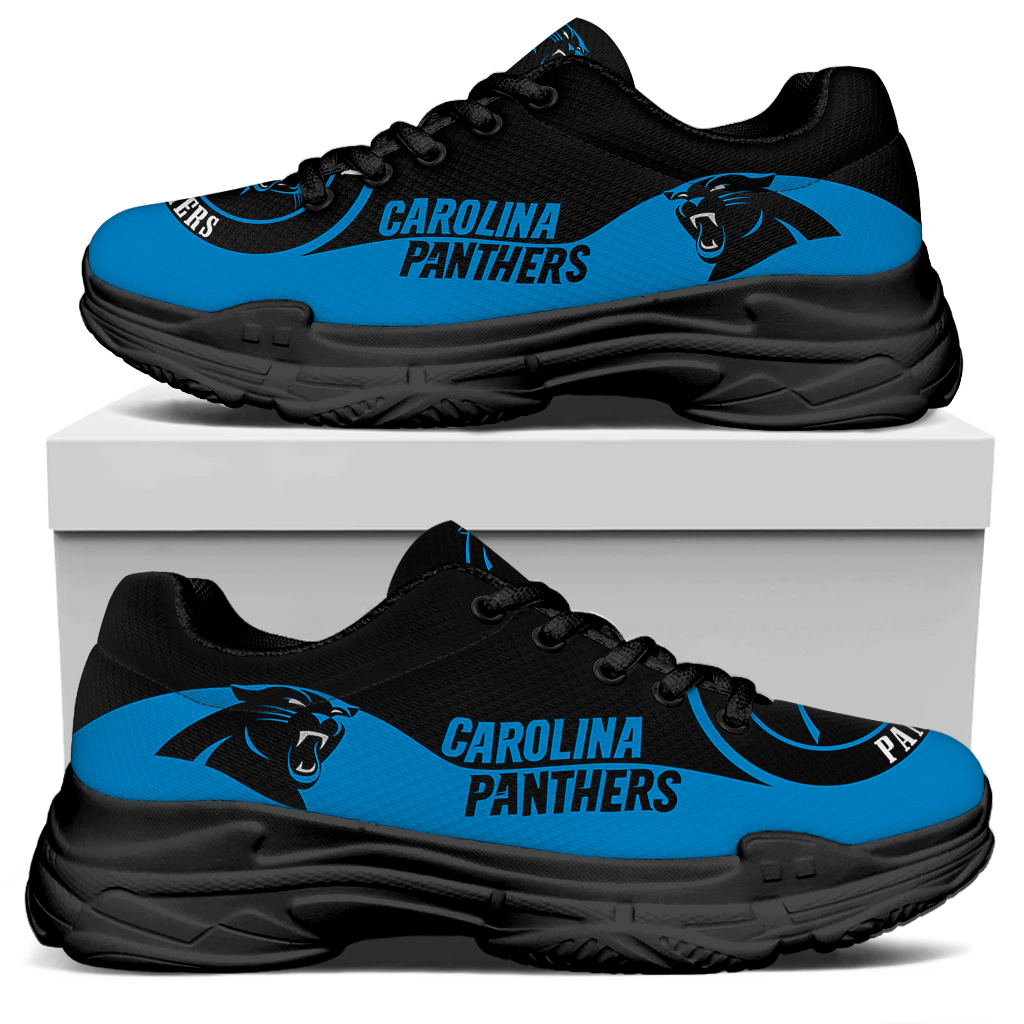 Men's Carolina Panthers Edition Chunky Sneakers With Line 001 Men's Carolina Panthers Edition Chunky Sneakers With Line 001